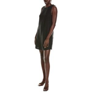 NWT WeWoreWhat A-Line Muscle Linen-Blend Mini Dress‎ in Black Size Large